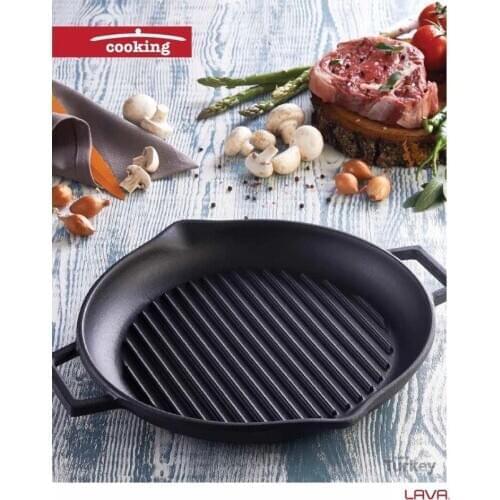 LAVA IRON CAST ROUND GRILL PAN 30CM