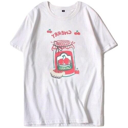 Summer Womens Printed Short-Sleeved T-shirt Female 2021ins Best-Selling New Sweet Cute Casual Top