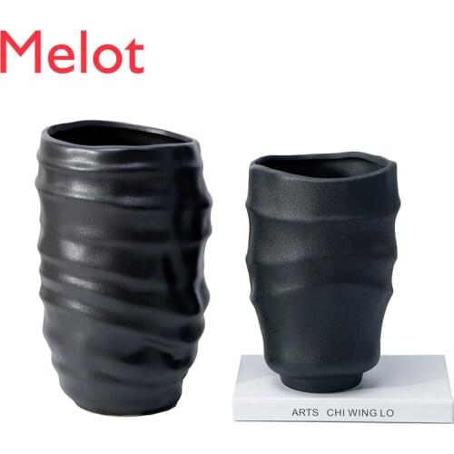 Minimalist Ceramic Vase Decoration Soft Decoration Home Dining Table Dried Flowers and Flowerpot Modern New Chinese Style