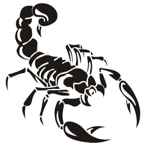 Scorpion Animal Theme Car Sticker Decal Rear Windshield Rood Decor Removable AL337