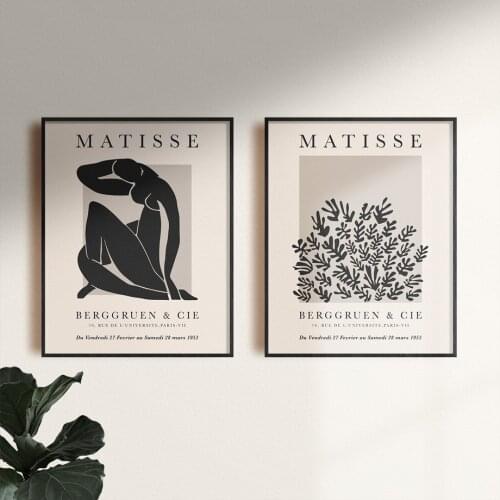 Henri Matisse Abstract Nude Art Leaf Plant Nordic Posters And Print Wall Art Canvas Painting Wall Pictures For Living Room Decor