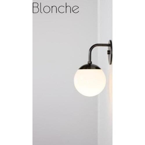 Nordic Modern Wall Lamp Beside Bedroom Glass Ball LED Wall Lights Fixtures Wandlamp Lighting Bathroom Mirror Stair Light G9