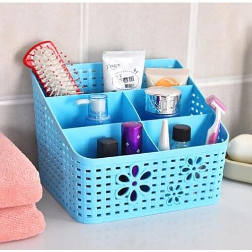 4-5 Grids Cosmetics Organizer Storage box Plastic Multi-grip Desktop Storage Case Makeup Organizer Jewelry Box Organizador