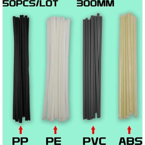 Plastic Welding Rods 300mm Length ABS/PP/PVC/PE Welding Sticks 5x2mm For Plastic Welder 50pcs