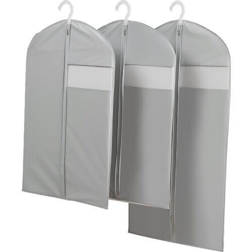 Thicken Solid PEVA Clothing Dust Cover Suit Coat Waterproof Protector Storage Bag with Zipper