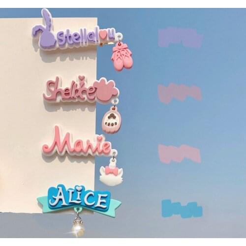 Disney Plush Kawaii StellaLou Marie Cat Plushie Cartoon Dolls Cute letter Bangs BB Clip Anime Plush Toys For Girls Birthday Gift