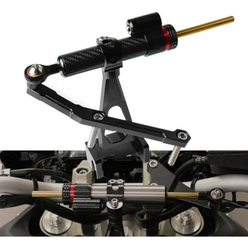 CNC Carbon Fiber Full Set of Steering Damper Mounting Bracket Kit For YAMAHA MT-09 MT09 FZ09 FZ-09 2013-2019 2018 2017 mt09 sp