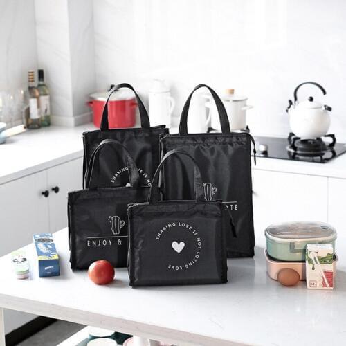 2-4 Persons Portable Lunch Bag Thermal Insulated Lunch Box Tote Cooler Handbag Bento Pouch Container School Food Storage Bags