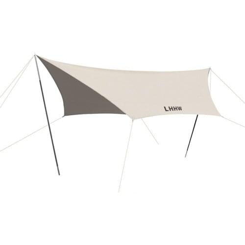 LHHW Family Beach Tent,Sun Shelter with 4 Aluminum Poles, Pop Up Sunshade with Carrying Bag