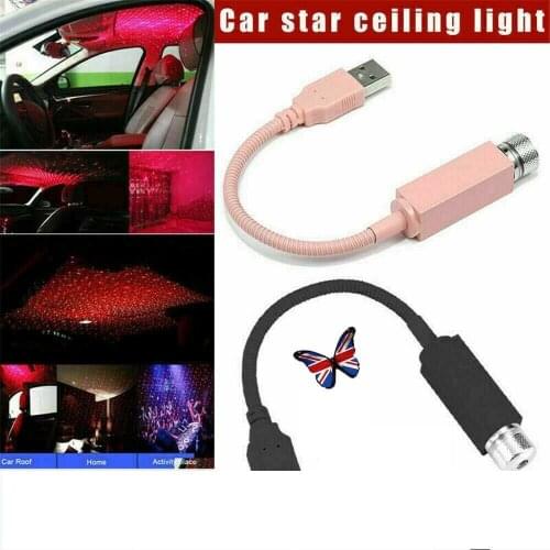 LED Car Night Light Roof Star Multiple Lighting Effects Atmosphere Galaxy Lamp USB Decorative Lamp Projector Adjustable