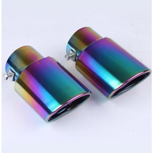 Universal Automobiles Exhaust Muffler Tip Stainless Steel Pipe Chrome Trim Modified Car Rear Tail Throat Liner Accessories