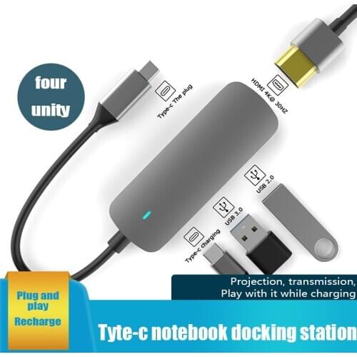 GOOJODOQ USB HUB 3.0 USB C HUB for MacBook Air USB Type C HUB HDMI Card Reader Adapter HUB USB Splitter Computer Accessories