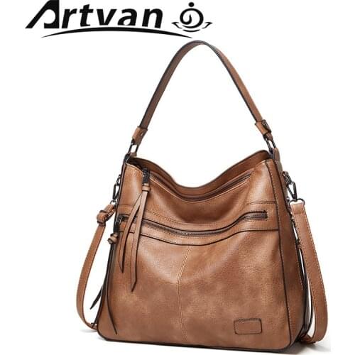 Vintage Women Bag Retro Pu Leather Ladies Casual Tote Designer Shoulder Bags For Woman Handbag luxury brand Crossbody NO01