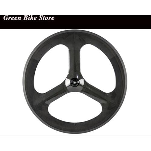 Factory Price Carbon Wheel Fixed Gear Bicycle Wheel Tri 3 SpokesTrack Bike Clincher Wheelset T700 Road Wheels
