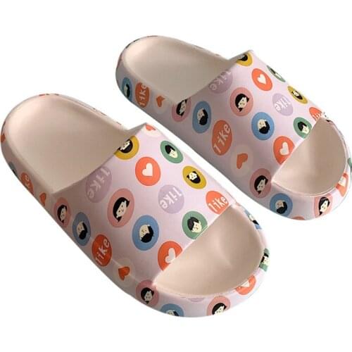 5529ystx Female Summer Ins Tide Fashion Thick-soled Indoor Home and Outdoor Wear Student Dormitory Beach Sandals and Slippers