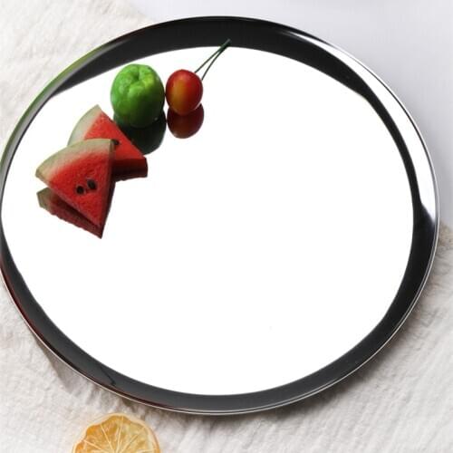 Nordic Style Gold Fruit Plate Stainless Steel Jewelry Snack Dessert PlateTray Storage Plate for Household Ornaments