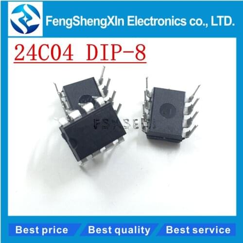 10pcs/lot New AT24C04 24C04 24C04N 24C04AN Memory IC DIP-8