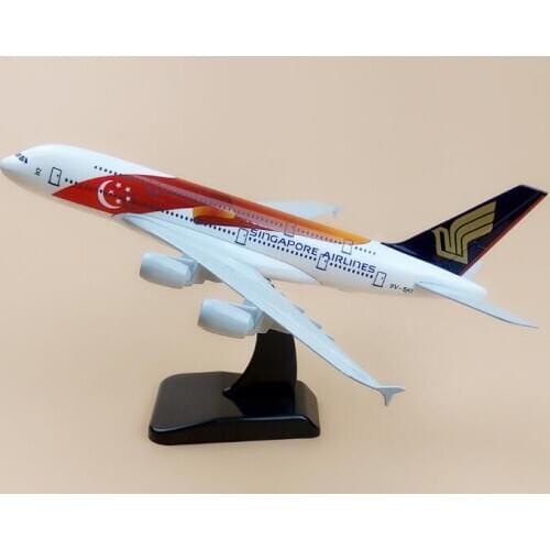 20cm Metal Plane Model Air Singapore Airlines Aircraft Airbus 380 A380 Airways Airplane Model w Stand