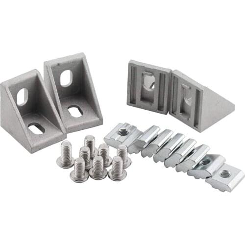 4/10 Sets 30x35mm Inside Corner Bracket Gusset for 3030 Series Aluminum Extrusion Profile with Slot 8mm
