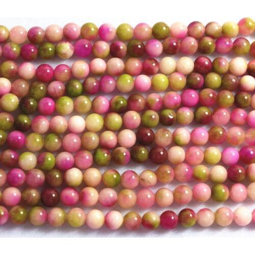 6mm 8mm 10mm 12mm multicolor 4 style natural stone dyed jades chalcedony round loose beads diy jewelry making 15inch B144