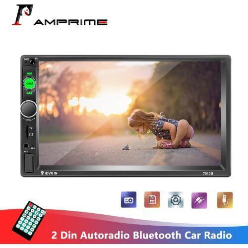 AMprime Double Din Car Radio 7" MP5 Touch Screen Bluetooth 2din Car Multimedia Player Autoradio Mirror Link FM Backup Monitor