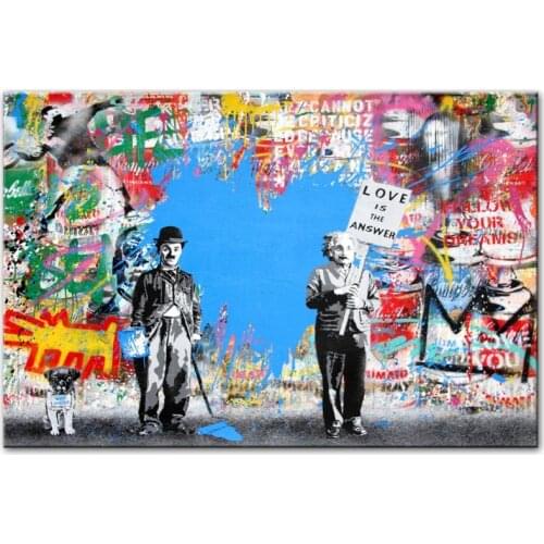 Banksy Artwork Love Is Answer and Follow Your Dream Canvas Art Posters Pop Street Art Pictures for Modern Home Wall Cuadros