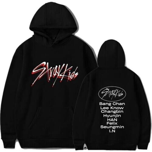 Kpop StrayKids ablum GO men hoodies sweatshirt BANG CHAN CHANGBIN printing unisex Stray Kids pullover sweatshirts