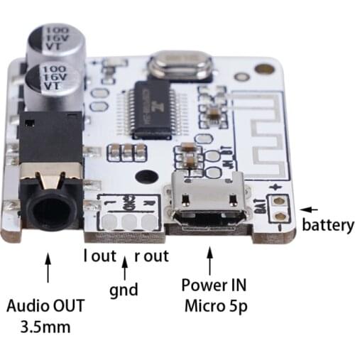 Hot Sale Bluetooth Audio Receiver Board Bluetooth Mp3 Lossless Decoder Board Wireless Stereo Music Module 3.7-5V