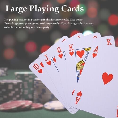 28*20cm 4 Times Jumbo Playing Cards Huge Deck Poker Index Playing Cards Fun Games Gift Or Family Gathering Party