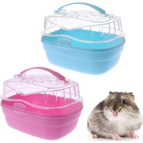 Hamster Cage Pet Outdoor Carrier Portable Small Animal Guinea Pig Ventilation window Go Out Box