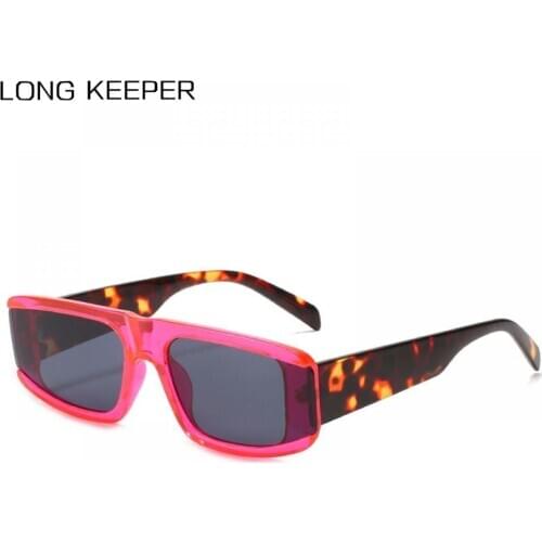 LongKeeper Fashion Colorful Sunglasses Women Brand Designer Small Rectangle Sun Glasses Ladies Retro Vintage Eyewear UV400