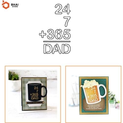 Mini Number Metal Cutting Dies DIY Cards Stencils Photo Album Embossing Paper Making Scrapbooking Craft Dies 2021 New