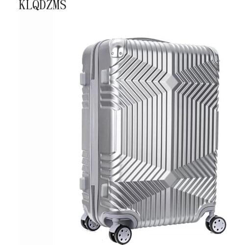 KLQDZMS 20’’24’’28 Inch PC Fashion Wheeled Suitcase Trolley ABS Womans Business Trolley Luggage Bag Student Suitcase