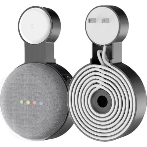 Outlet Wall Mount Holder for Google Home Mini(1st Gen) and Google Nest Mini(2st Gen) Space-Saving Accessories Compact Case Plug