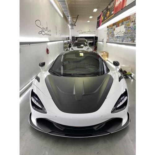 For McLaren 720s OEM Carbon Fiber Front Lip Spoiler Bumper Side Skirts Hood Engine Cover