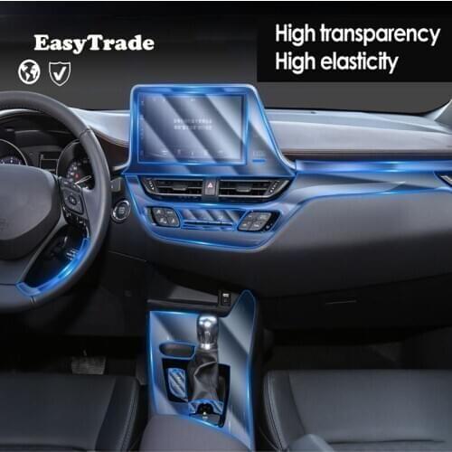 For Toyota CHR 2018 2019 2020 TPU Transparent Film Car Sticker Dashboard Film Screen Protective Sticker Anti-scratch 20 Pcs