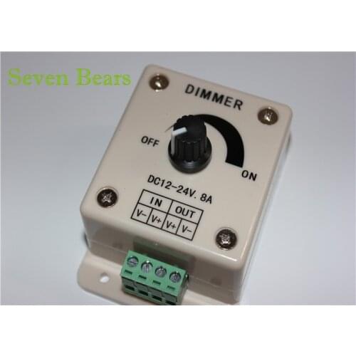 12V 24V DC 8A Single Color LED Dimmer Switch Brightness Controller for led lamp strip light