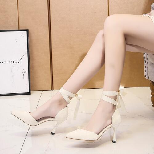 Luxury Women Heels Fashion Silk High Heels Shoes For Women Party Wedding Shoes Pointed Toe Heels Ladies Stiletto W32-50