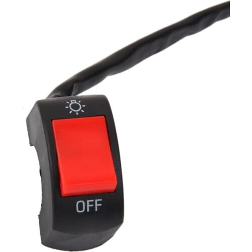 Motorcycle Handlebar Light Switch 7/8 Electrical System Direct Current 12v Black