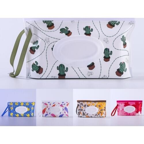 Cleaning Wipes Case Reusable for Household Portable 1Pc Eco-friendly Wet Wipe Bag Wipes Container Cartoon Pattern EVA