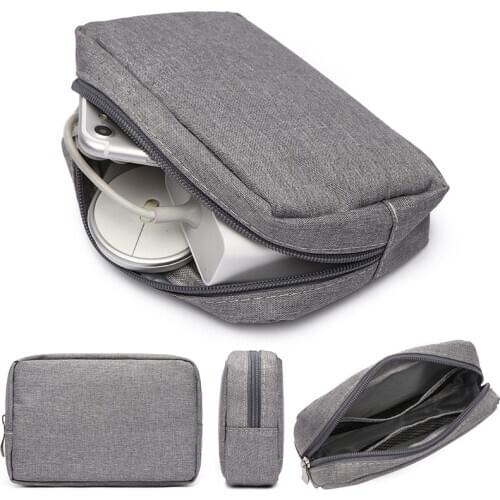 TUUTH Cable Storage Bag Gadget Bag Earphone Case Convenient For Hard Drives,USB,Mouse,Earphones Electronics Organizer Gray/Black