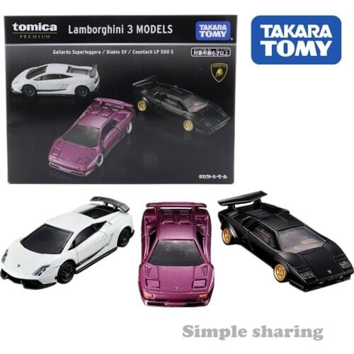 Tomica Premium Lamborghini 3 MODELS Set Takara Tomy Mall Original Set 1/62 Kids Toys Motor Vehicle Diecast Metal Model