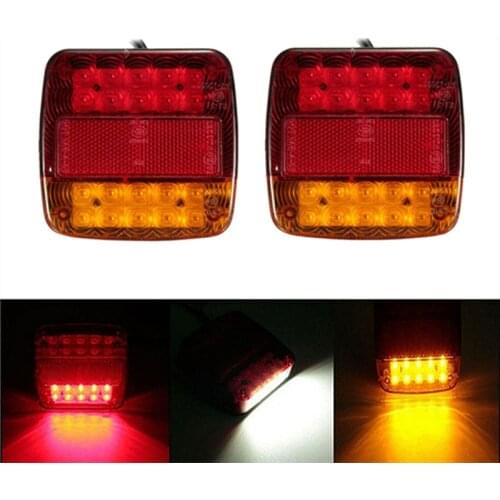 1PC 12V Waterproof Car Truck 20 LED Rear Tail Light Warning Lights Rear Lamp Stop Turn Signal Light 20LED for Car Trailer Truck