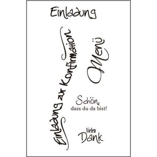 YYSD German Alphabet DIY Silicone Clear Stamp Cling Seal Scrapbook Embossing Album Decor