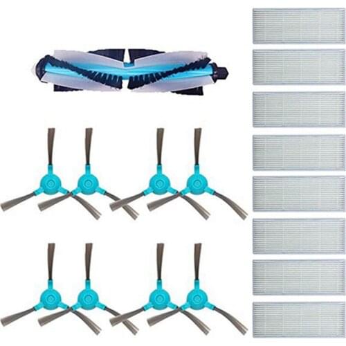 AD-Replacement Main Brush,Side Brush, Hepa Filters for Conga 1390 1290 Robot Vacuum Cleaner