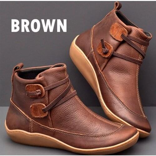 Women Leather Boots Roman Pointed Casual Booties Spring Autumn Ankle Boots Boots Ladies Casual Western Stretch Boots