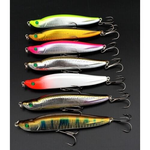 1 Pieces9.5cm16gFalse bait fishing gear pencil water system road and bait fish hook bait, son of the dog