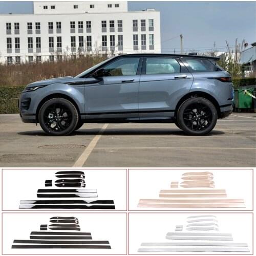 10 Pcs/Set ABS For Range Rover Evoque L551 2019-2020 Car Side Door Body Molding Strips Cover Trim Car Accessories