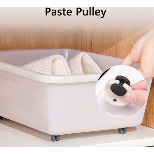 4pcs Adhesive Swivel Casters Universal Furniture Wheel Castor Roller for Storage Box Platform Trolley Chair Paste Pully