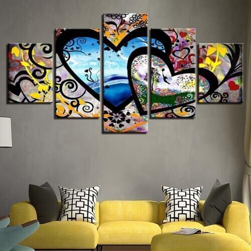 5d diamond painting Abstract Hearts Love 5 Piece full square/round 5d diy diamond embroidery painting cross stitch kits